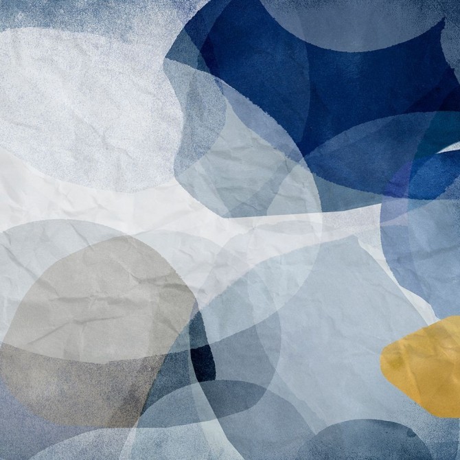 Juego de 2 cuadros abstractos - Blue Bubbles I-II - Cuadrostock