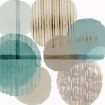 Tríptico abstracto geométrico ideal para decoraciones modernas- Cuadrostock