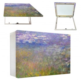 Tapacontador horizontal blanco con cuadro de Monet - Cuadrostock