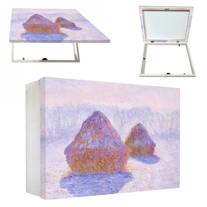 Tapacontador horizontal blanco con cuadro de Monet - Cuadrostock