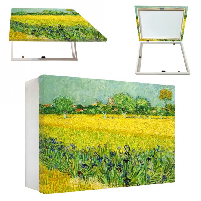 Tapacontador horizontal blanco paisaje de Van Gogh - Cuadrostock