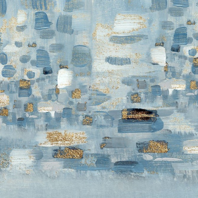Juego de 2 cuadros abstractos decorativos tono azul - Cuadrostock