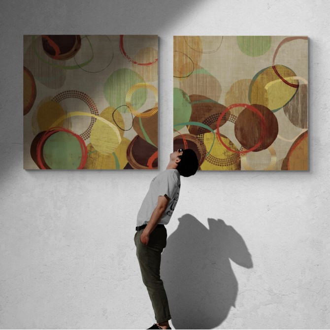 Juego de 2 cuadros abstractos MODERNOS - Cuadrostock