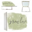 Tapacontador horizontal blanco "Grow love" - Cuadrostock