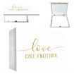 Tapacontador horizontal blanco "Love one another" - Cuadrostock