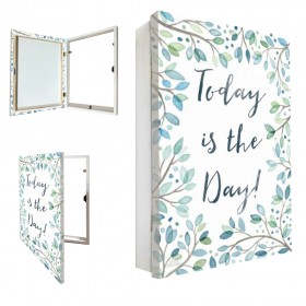 Tapacontador vertical blanco "Today is the day" - Cuadrostock