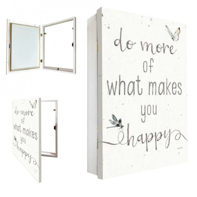 Tapacontador vertical blanco con texto y mariposas - Cuadrostock Tapacontador vertical blanco con texto y mariposas - Cuadrostock