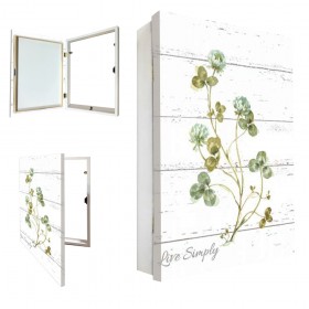 Tapacontador vertical blanco hojas silvestres - Cuadrostock