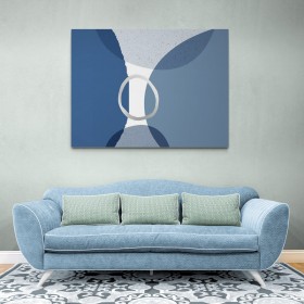 Mid Century Modern Navy Silver 2 - Cuadrostock