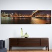 2737568_X / Cuadro New York y puente Brooklyn noche 140x40 - Cuadrostock