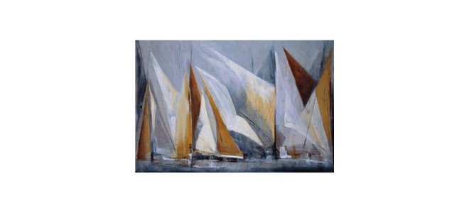 Modern Canvas of Sailboats