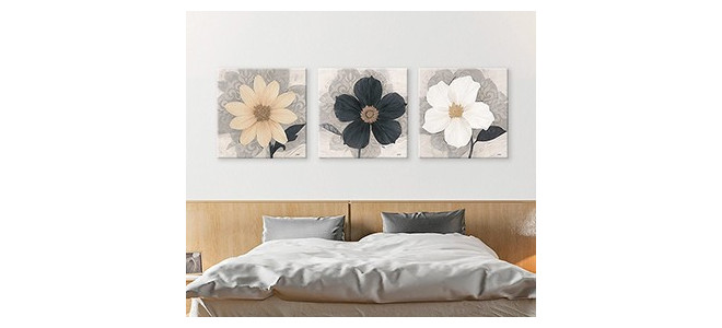 Black & White Flowers canvas prints