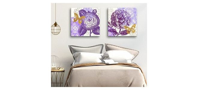 Violet Flowers canvas prints